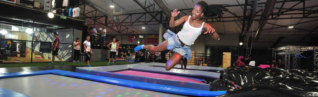 Girl jumping into the Big Bag