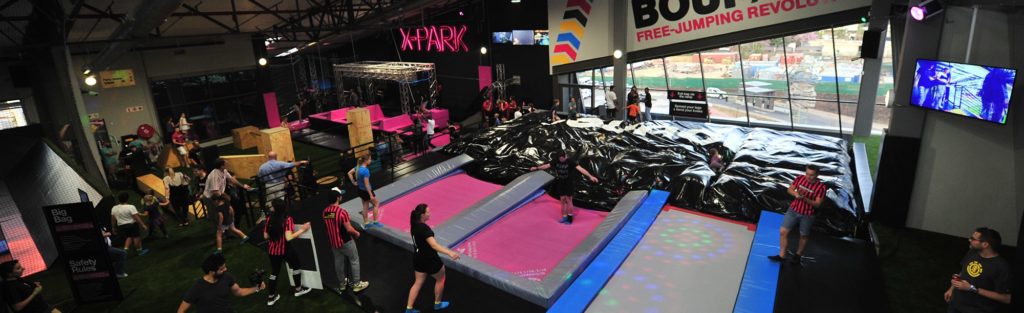 Looking down at BOUNCE Menlyn Maine interior