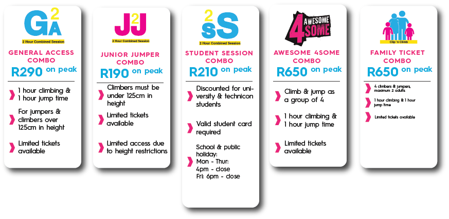 BOUNCE Fourways Pricing